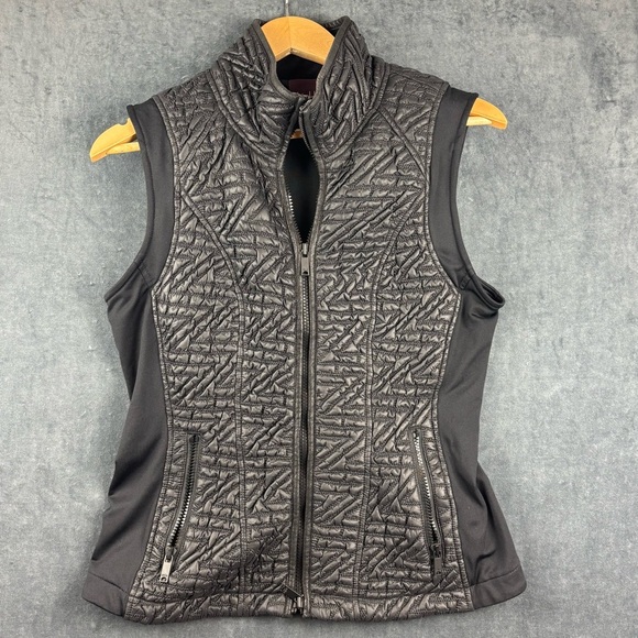 EUC Zella Women’s Metro Black Vest Stretch Vest Full Zip with zip pockets Sz M - Picture 2 of 12